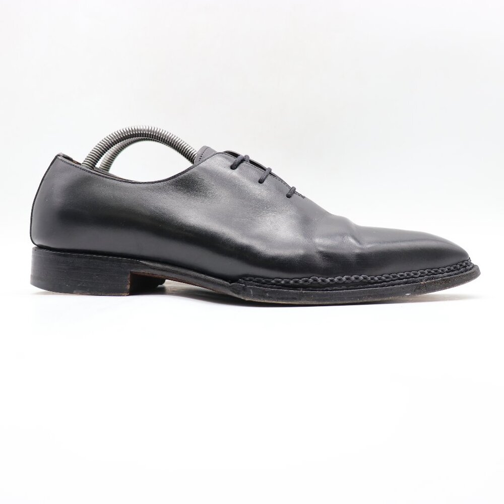 Meermin Plain Toe Derby Men's Size UK 8.5 US 9.5 Black Leather Dress Shoe